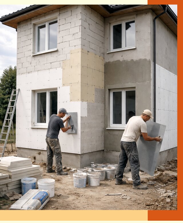 Утепление дома из газобетона в Красноуфимске от 4266 руб./м² — заказать у ТепломастерКрф