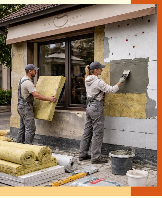 Утепление кафе в Красноуфимске от 4266 руб/м2 — комплексно под ключ | ТепломастерКрф